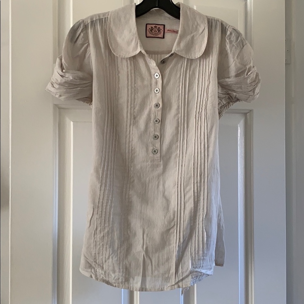 Juicy Couture thin cotton short sleeve blouse